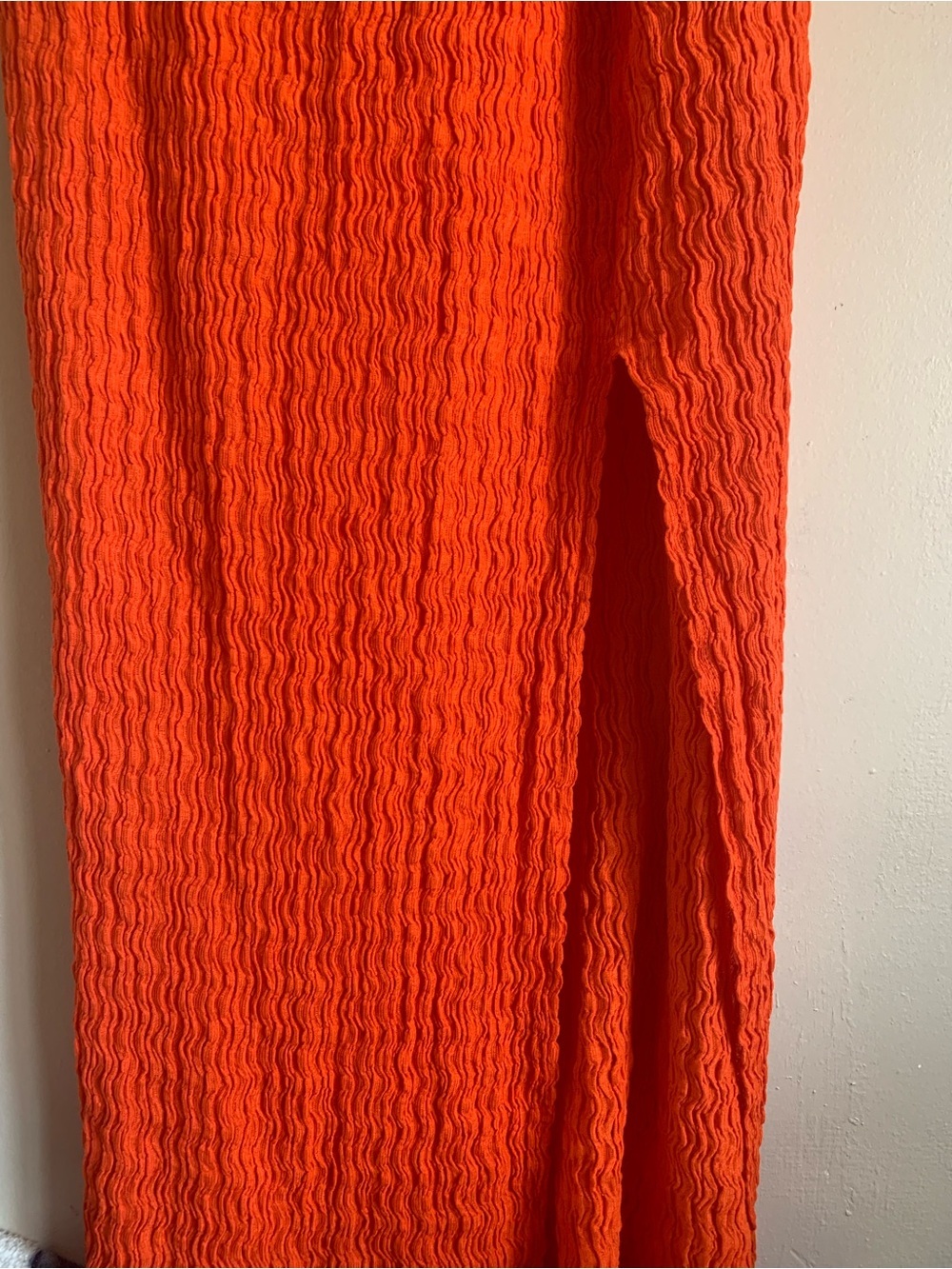 Free People Beach Maxi Orange Dress Summer Women Size Small Slit Outfit Casual - Picture 2 of 4